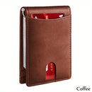 Carteira inteligente fina de couro PU com bloqueio RFID