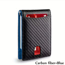 Carteira inteligente fina de couro PU com bloqueio RFID