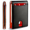 Carteira inteligente fina de couro PU com bloqueio RFID