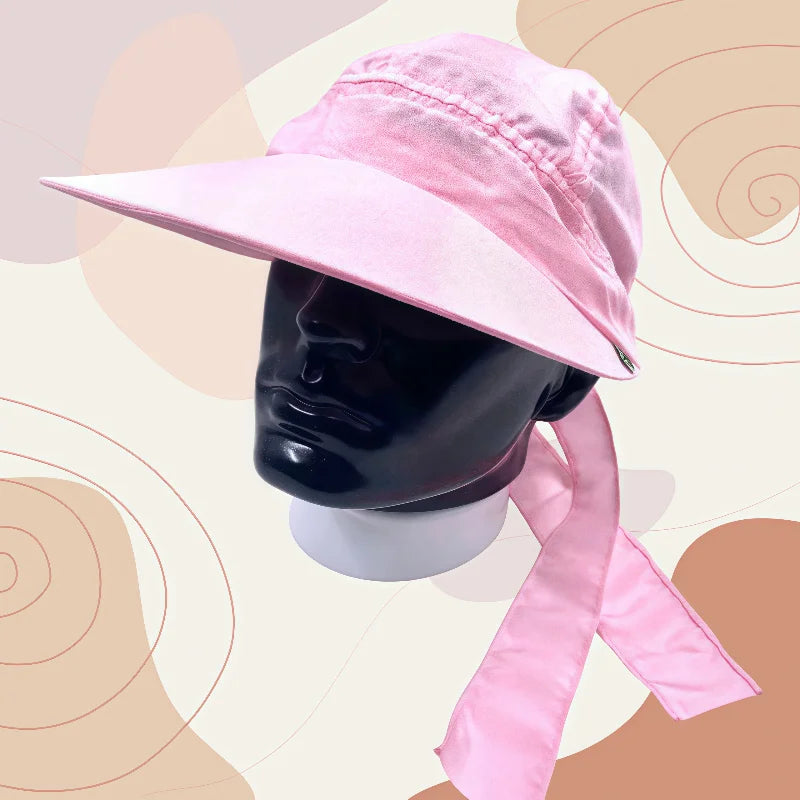 Boné Viseira Feminina Tactel Aba Larga Proteção ao sol