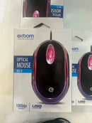 Mouse USB Óptico Com Led Exbom - MS-9 com fio