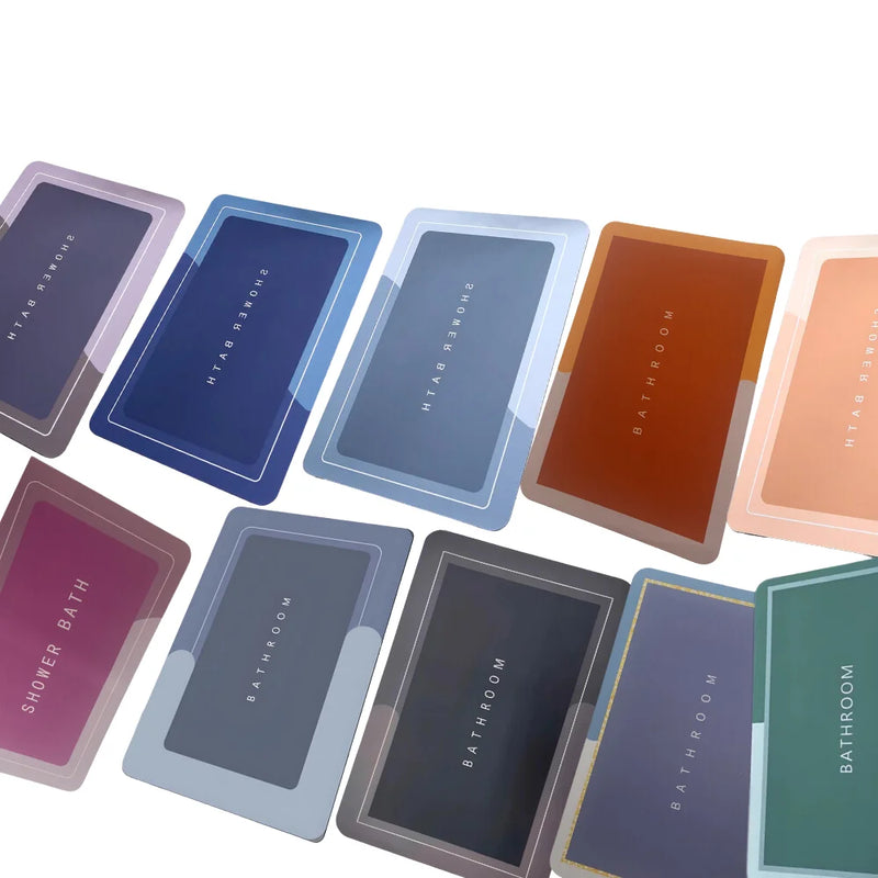 Tapete retangular multifuncional para banheiro, rápida absorção e antiderrapante