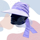 Boné Viseira Feminina Tactel Aba Larga Proteção ao sol