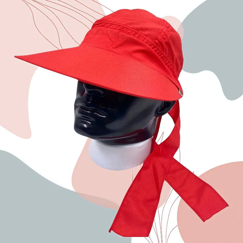 Boné Viseira Feminina Tactel Aba Larga Proteção ao sol