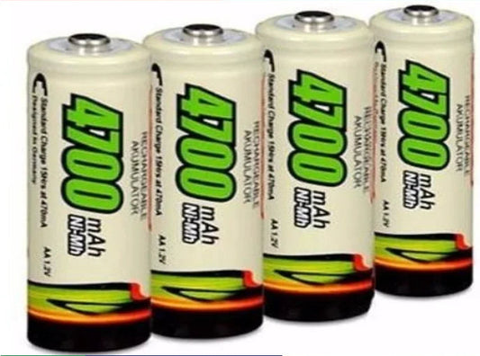 4 Pilhas recarregávies  AA  4700mAh