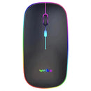 Mouse Wireless Recarregável Led Rgb 2.4 Ghz Sem Fio