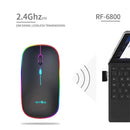 Mouse Wireless Recarregável Led Rgb 2.4 Ghz Sem Fio