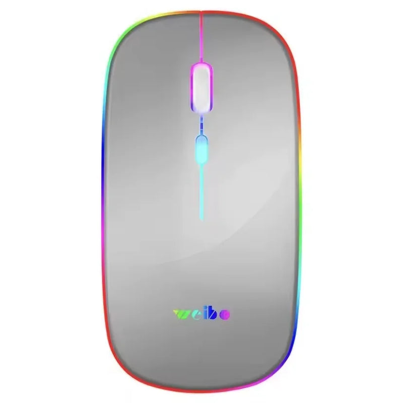 Mouse Wireless Recarregável Led Rgb 2.4 Ghz Sem Fio