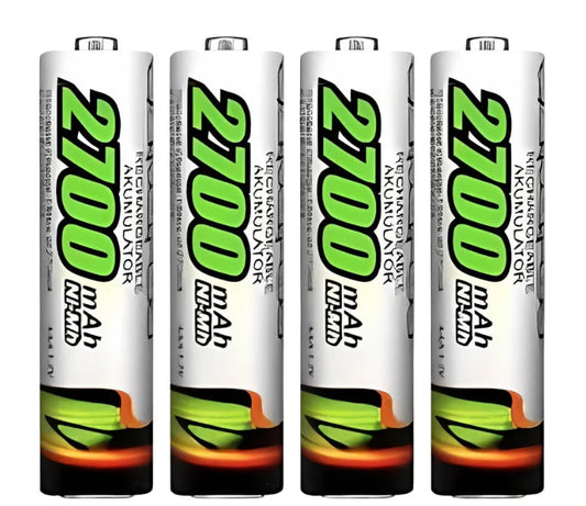 4 Pilhas recarregáveis AAA 2700 (As fininhas)