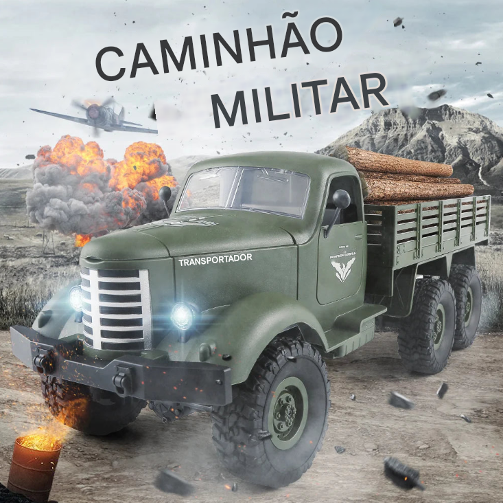 Caminhão Militar JJRC Q60 - 6 Rodas  1:16