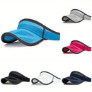 Viseira de Aba Longa com Malha Sólida