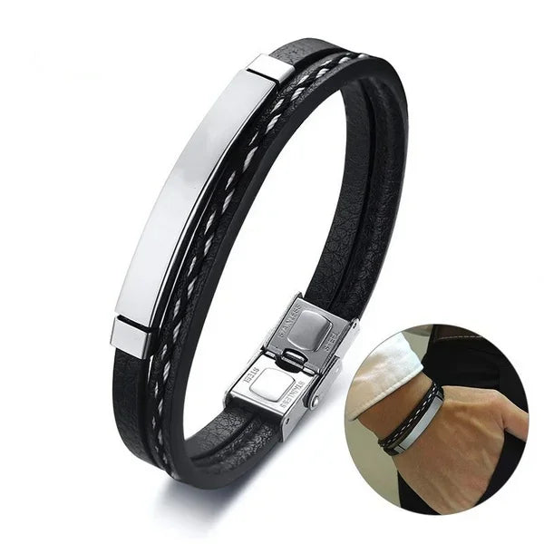 Pulseira Couro Masculina