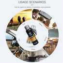 Garrafa térmica de aço inoxidável, copo isolado a vácuo com corda, 1L, 1,5L