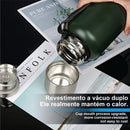 Garrafa térmica de aço inoxidável, copo isolado a vácuo com corda, 1L, 1,5L
