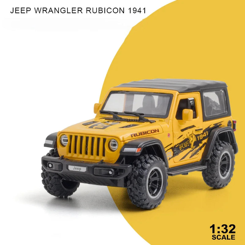 Jeeps Wrangler Rubicon Off-Road 1:32 - Metal Fundido com Som e Luz