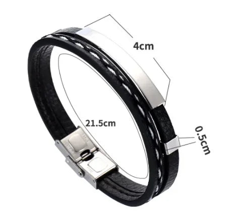 Pulseira Couro Masculina