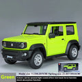 Suzuki Jimny 1:24 - Miniatura de Metal Die-cast com Luzes - Perfeito para Colecionadores e Crianças (4+ anos)