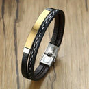 Pulseira Couro Masculina