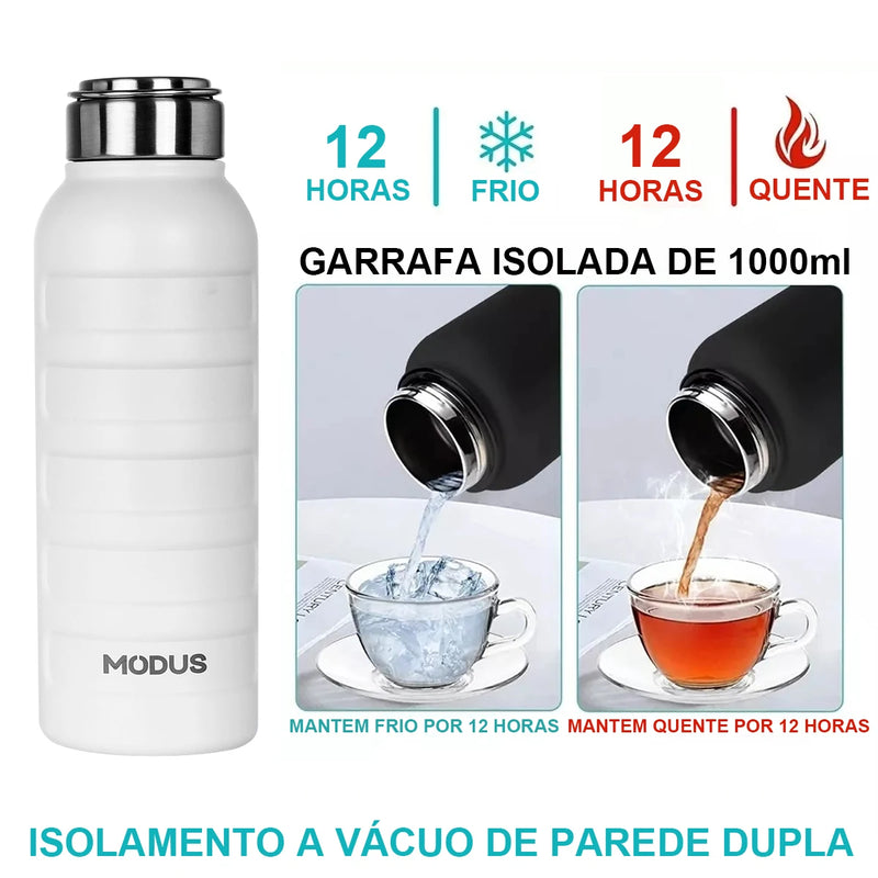 Garrafa térmica portátil a vácuo para água 1000ml
