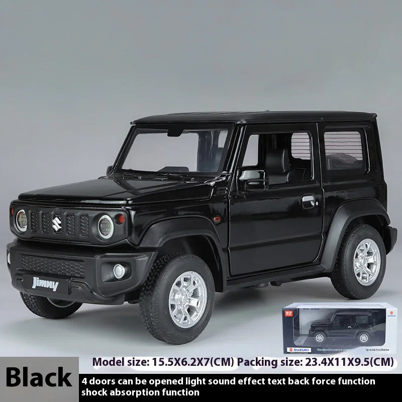 Suzuki Jimny 1:24 - Miniatura de Metal Die-cast com Luzes - Perfeito para Colecionadores e Crianças (4+ anos)