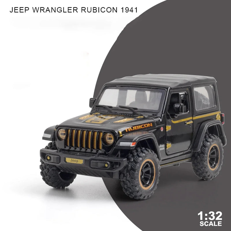 Jeeps Wrangler Rubicon Off-Road 1:32 - Metal Fundido com Som e Luz
