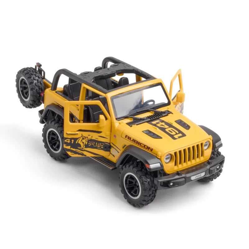 Jeeps Wrangler Rubicon Off-Road 1:32 - Metal Fundido com Som e Luz
