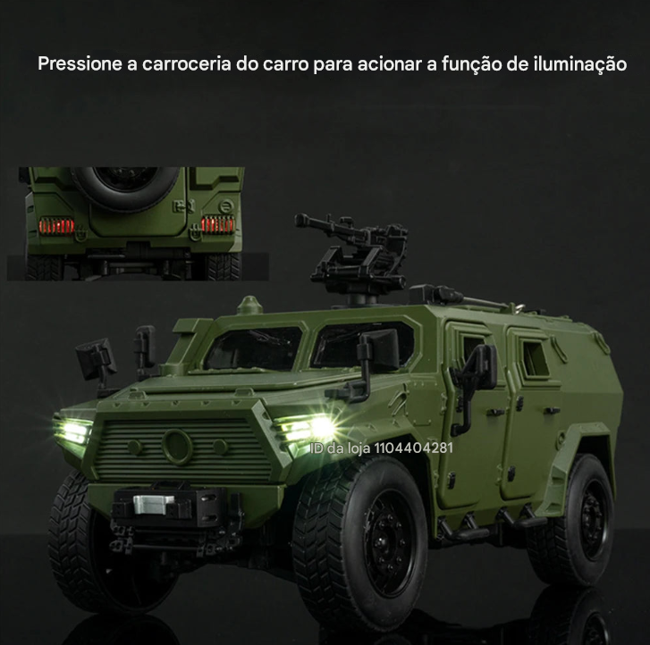 Carro Militar Tático Willys MB 1:18