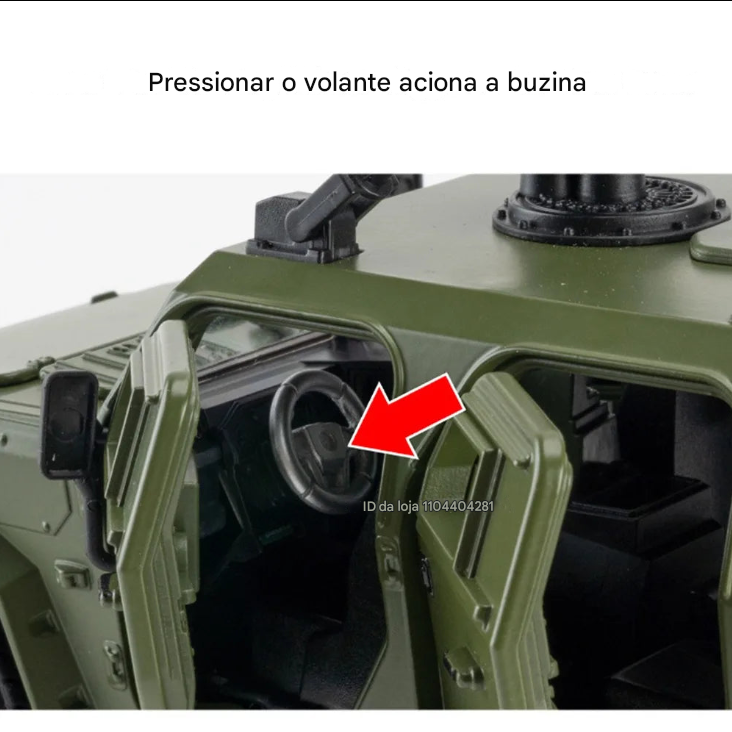 Carro Militar Tático Willys MB 1:18