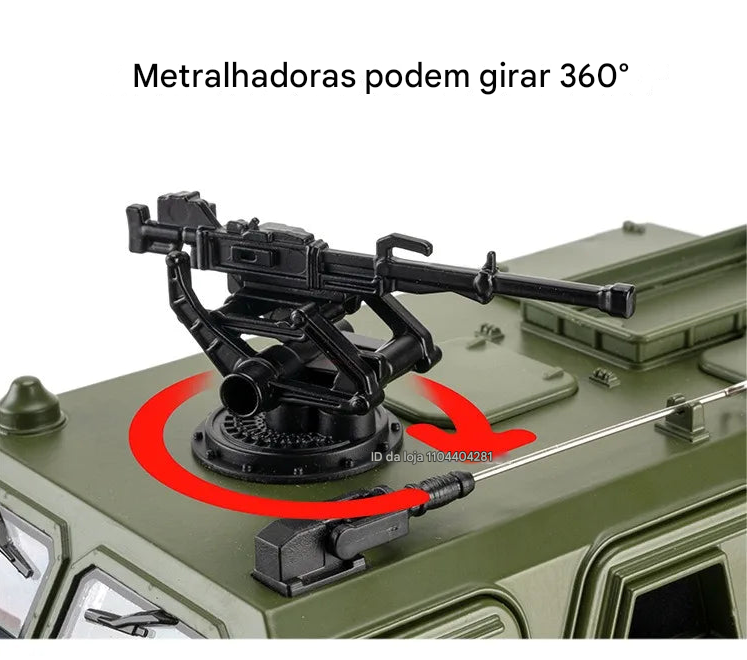 Carro Militar Tático Willys MB 1:18