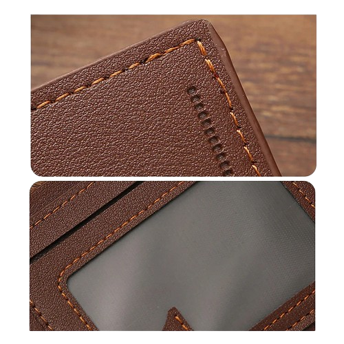 Carteira de couro pu vintage