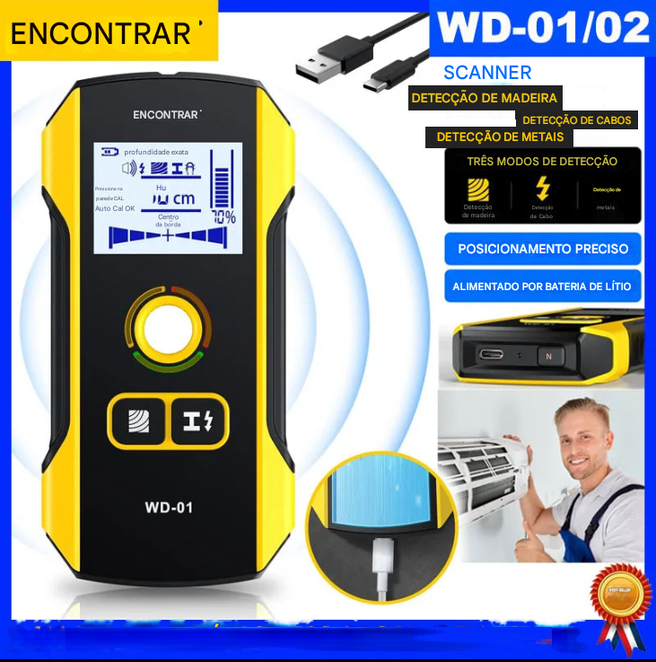 Detector de tubulações em parede