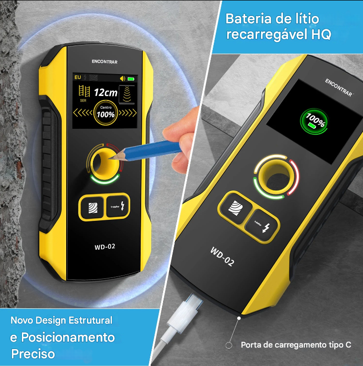 Detector de tubulações em parede