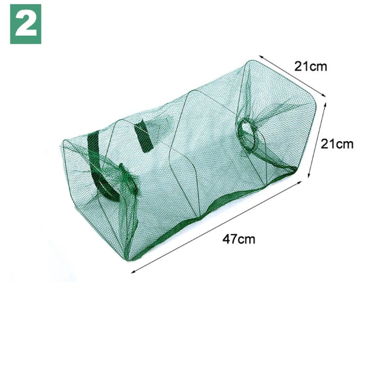 Rede de pescar tipo gaiola com 2 a 12 buracos